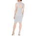  Womens Lace Sweetheart Sheath Dress, Silver/16