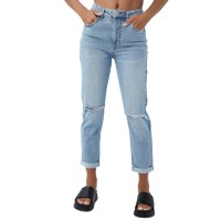 Cotton On Women’s Stretch Mom Denim Jeans, Byron Blue Rip, 8
