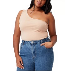 Cotton On Womens Trendy Plus Size Zinny One Shoulder Tops