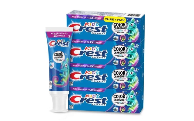  Advanced Kid's Color Change Fluoride Toothpaste, Bubblegum (4.2 Oz, 4 Pk)