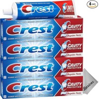 Crest Fluoride Anticavity Toothpaste, Regular Paste, 8.2 Ounce, 4 pk