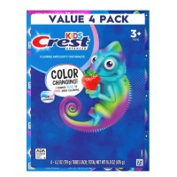 Crest Kid's Advanced Color Changing Toothpaste, Strawberry, 4.2 Ounce (4 Pack)