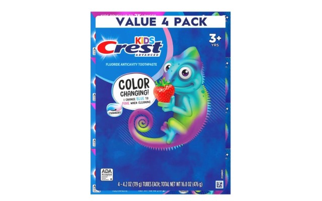  Kid's Advanced Color Changing Toothpaste, Strawberry, 4.2 Ounce (4 Pack)