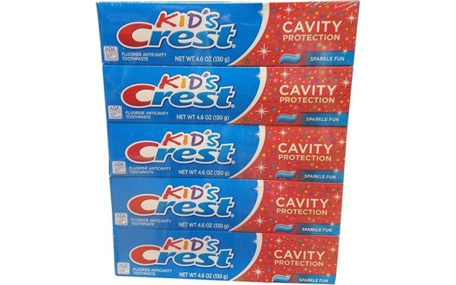  Kids Cavity Protection Toothpaste, Sparkle Fun Flavor, For Ages 3+, 5 pk./4.6 oz.