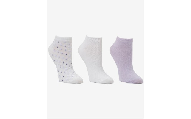 Cuddl Duds 3-pk. Low-cut Socks Lilac 9-11