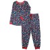  Women’s Long Sleeve Sweater Knit Pajama Set, Navy,Large