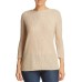  Womens Lace-Up Sweater Top, Beige, Small