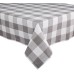  Buffalo Check Tablecloth, 60″ x 84″,  Gray/White