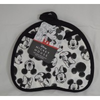Disney Mickey Mouse 2pk Heat Resistant Pot Holders, Black/White