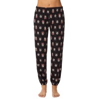 Disney Women’s Mickey & Minnie Mouse Pajama Pants – Black Print, X-Large