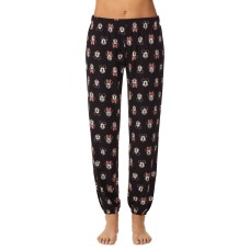 Disney Women’s Mickey & Minnie Mouse Pajama Pants – Black Print, X-Large