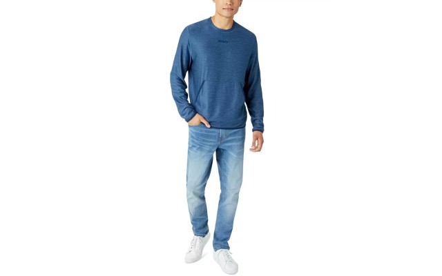  Men’s Crewneck Sweater, Navy, X-Large