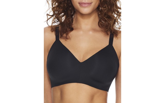  Womens Active Comfort Wire-Free T-Shirt Bra Style-DK7934, Black, 38D
