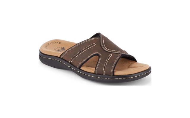  Men’s Sunland Leather Sandals – Dark Brown, 12M