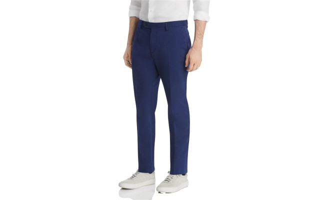  Mens Classic Fit Chino Pants, Navy, 32×34