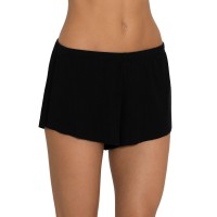 Eberjey Women’s Tate Lettuce Edge Shorts, Black, Medium