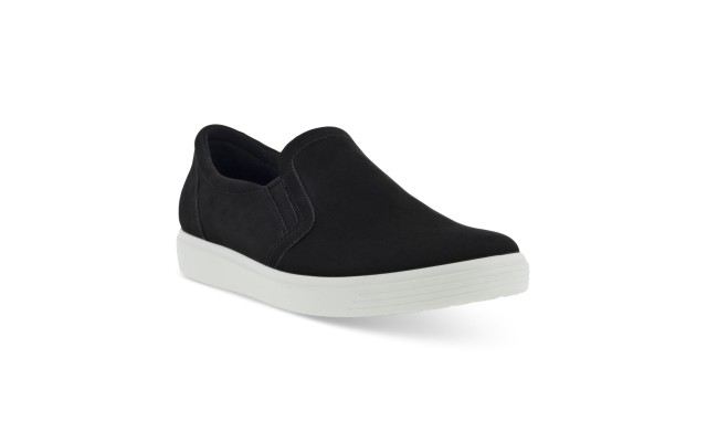  Women’s Soft Classic Slip-On Sneakers Women’s Shoes, Black, 10-10.5