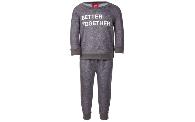  Baby Boys & Girls Matching 2 Pieces Better Together Pajama Sets, Gray, 24 Months