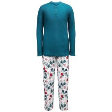Family Pajamas Intimates Men’s Woodland Sleepwear Pajama Set (Green Small)