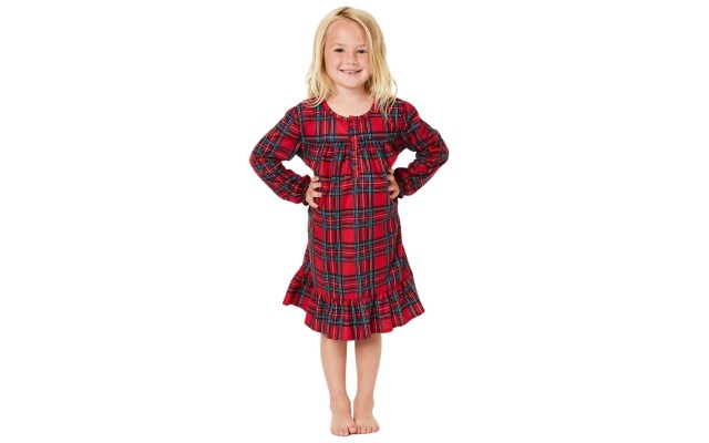  Matching Kids Brinkley Plaid Family Pajama Nightgown, Brinkley Plaid, 4-5
