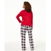  Matching Women’s Mix It Plaid Pajama Set, Red, Medium
