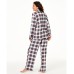  Matching Women’s Stewart Plaid Pajama Set, Red/White, Small