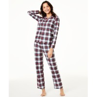 Family Pajamas Matching Women’s Stewart Plaid Pajama Set, Red/White, Small