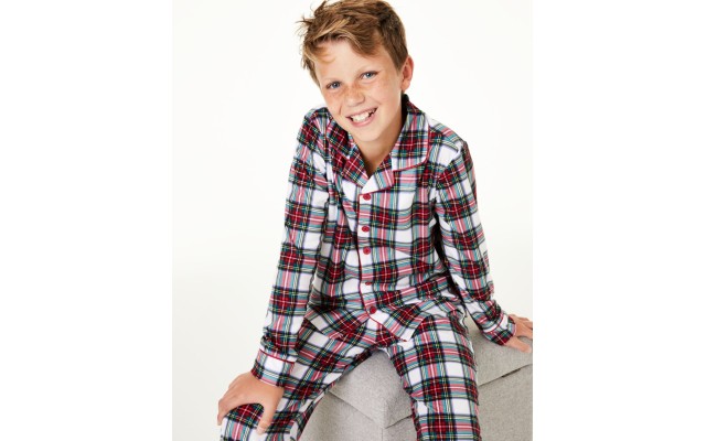  Toddler, Little Big Boys 2-p Stewart Plaid (White, 4-5)