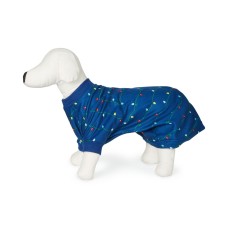 Family Pajamas Women’s Holiday Lights Pet Pajamas Holiday Lights (Navy, XX-Large)