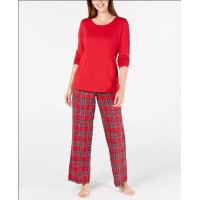 Family PJs Womens Christmas Holiday Pajama Set Red Small