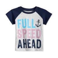 First Impressions Baby Boys Graphic-Print Cotton T-Shirt Tops, Navy/Gray, 6-9 Months