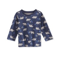 First Impressions Baby Boys’ Long-Sleeve Bear Graphic-Print T-Shirts, Navy, 12 Months