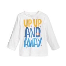 First Impressions Baby Boys Long-Sleeve Graphic-Print T-Shirts
