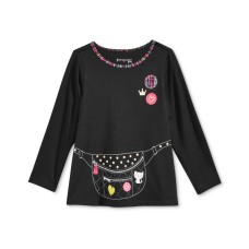 First Impressions Baby Girls Long-Sleeve Graphic-Print T-Shirts