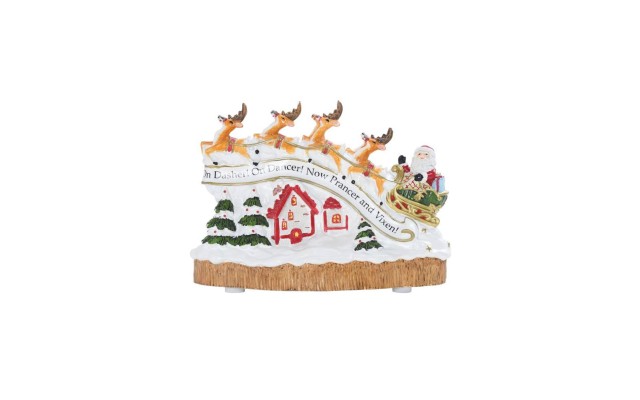  Santa’s Flight Musical Figurine