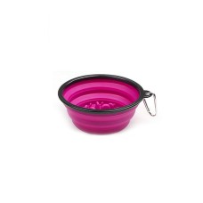 Folding Dog Bowl - Collapsible Pet Food & Water Bowl For TravelsWalks - FoldableExpandable Bowl For Dogs & Cats