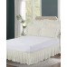  Magic Skirt Ruffled Twin Bed Skirt, White