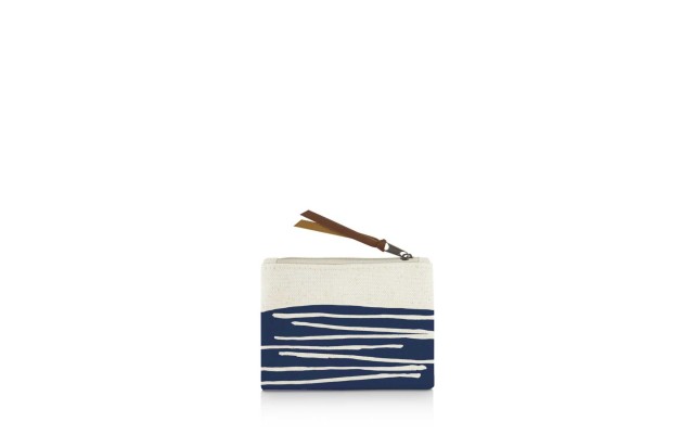  Studio Indigo Stripe Coin Pouch (Navy)