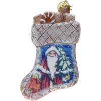 G. Debrekht Christmas Angels Stocking Scenic-Ornament, 3.5″