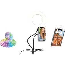 Gabba Goods Social Media Recording Kit- With a 6ft Led light strip, 6″ led Ring