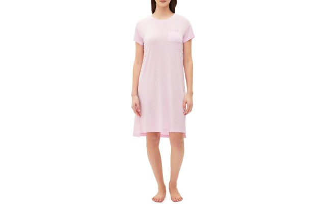  Body Women’s Short-Sleeve Dorm Nightgown (Butterfly Pink, Small)