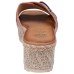  Women’s Lindsey Strappy Platform Slide Sandals, Brown, 6