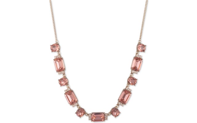  Pave & Stone Collar Necklace, (16″ + 3″ extender)