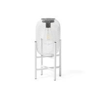 Glitzhome 14.25″ H Metal Mesh Solar Powered Outdoor Lantern with Stand