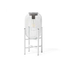 Glitzhome 14.25″ H Metal Mesh Solar Powered Outdoor Lantern with Stand