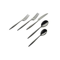 Godinger Avelino Graphite 20 Piece Flatware Set, Service for 4