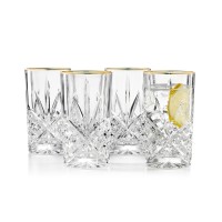 Godinger Dublin Gold Band Highball Glasses, Set of 4 (MISSING ONE), 12oz