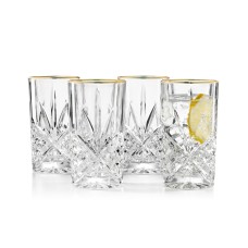 Godinger Dublin Gold Band Highball Glasses, Set of 4 (MISSING ONE), 12oz