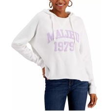 Grayson Threads Black Juniors’ Malibu-Print Hoodie, White, Small