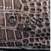  Fox Trot Leather Croc Embellished Handbag With Straps, Taupe